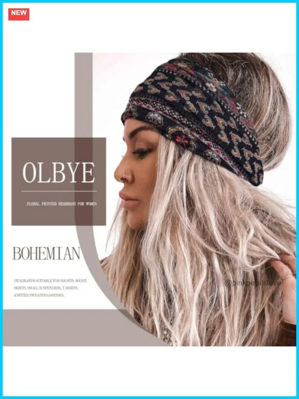 Wide Boho Stretch Headbands Polyester Spandex Turban Wraps Yoga Running Hair
